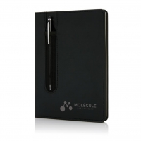 Standard hardcover PU A5 notebook with stylus pen